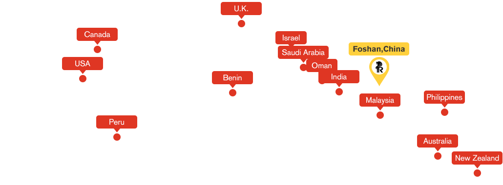 World map of Window Wurx dealer and partner network