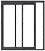 Aluminum sliding door icon