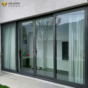 Heavy Duty Customizable Villa Apartment Windproof Sliding Doors Panoramic Design Insulated Tempered Glass Aluminum Construction