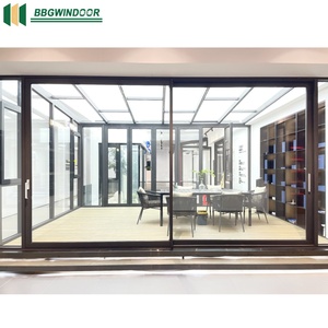 Lukliving Customized China Aluminum High Quality Aluminum Clad Wood Stylish Aluminum Clad Wood Doors for Bathrooms