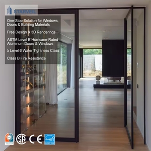 Double Aluminium Door Thermal Aluminum Kitchen Commercial Hinged Door
