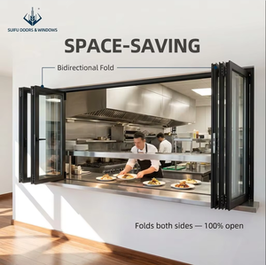 Kitchen Servery Horizontal Folding Window System