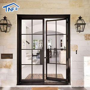 Black Aluminum Frame Casement Entry Door Soundproof
