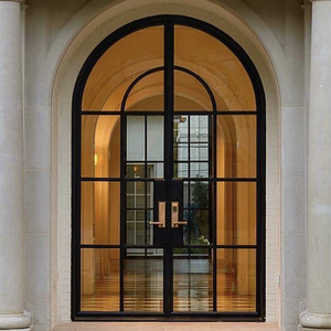 OUNA Custom Arched Aluminum French Doors