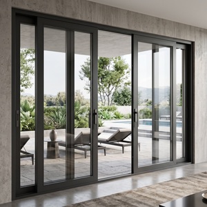 Sliding Doors in Aluminum Alloy Frame with Soundproof Double Glazed