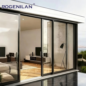 ROGENILAN Waterproof Exterior Aluminum Panoramic Trackless Sliding Door