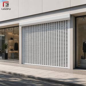 Modern Open-Lattice Aluminum Roller Door with Ventilated Slats for Villa Garage and Residential Use