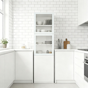 Custom Durable Modern Extruded Aluminum Profile Kitchen Side Cabinet Door for Farmhouse Hotel Home Bar Use