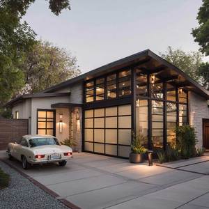 XIYATECH Double Pane Glass Aluminum Garage Door Thermal Break Frame