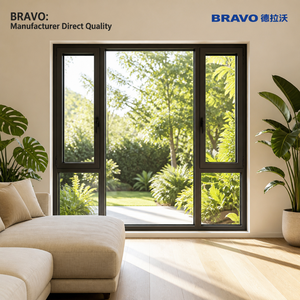 Small Casement Window Aluminium Custom Size Frosted Glass