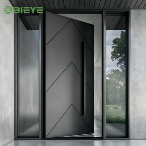 Weatherproof Modern Aluminum Glass Pivot Door with Thermal Insulation and Stable Floor Pivot System for Exterior Long-Term Use
