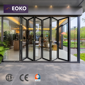EOKO CE Energy Star Certified Thermal Break Aluminum Bi-fold Door For Commercial Shopfront