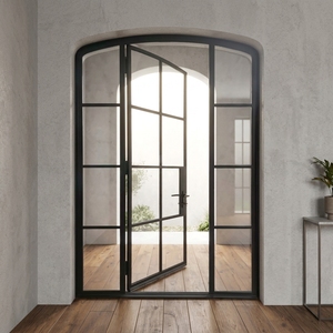 Modern Aluminum French Doors Interior Aluminium Steel Framed Swing Glass Door Crittall Style