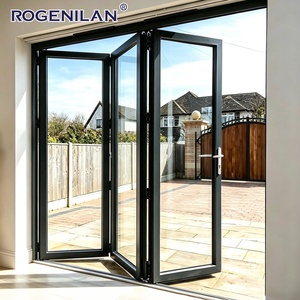 Thermal Insulation Triple Glass Folding Door Aluminum Accordion Patio Door