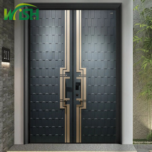 Modern Style Residential Heavy Duty Cast Aluminum Entrance Door