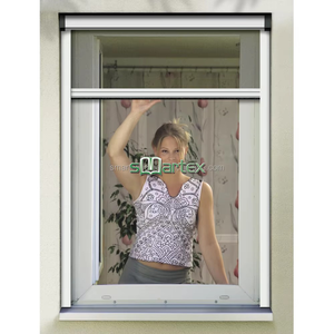 Retractable Sliding Wheels Roller Insect Mosquito Net Door Aluminum Shutter Screen Mesh Window