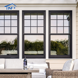 Thermal Break Aluminum Profile Double Glass Single Hung Windows