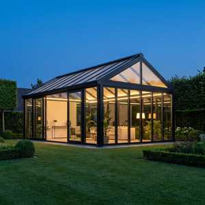 Modern Aluminum Alloy Glass Double Glazed Waterproof Sunroom Insulated Free Standing Solarium Sliding Doors Residential Park