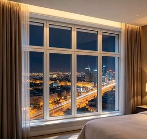 Custom Size Modern Aluminum Casement Window with Mosquito Proof Side Hung Hinged Crank Outward Opening