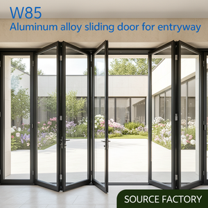 NFRC Aluminium Outdoor Accordion Door Thermal Break Glazing