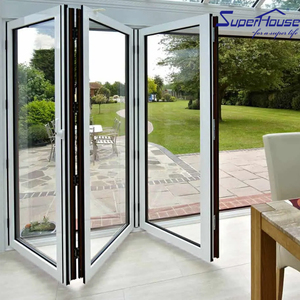 Foldable Sliding Glass Doors Aluminum Alloy Passive House