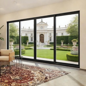 New Design Customized Balcony Glass Door Double Tempered Glazed Energy Efficient Panoramic Aluminum Sliding Door