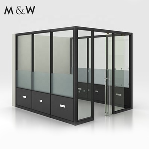 Soundproof Room Partition Modular Wall Aluminum Glass Office Partition