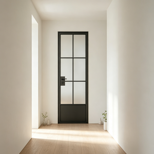 Silent Opening French Style Outward Swing Door Aluminium Glass