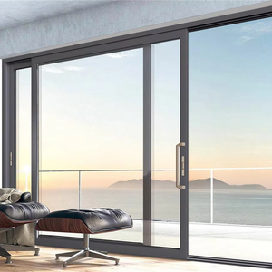 Heavy Duty Double Glass Aluminum Sliding Exterior Door