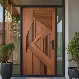 3D Wood Grain Aluminum Security Door Dutch Style