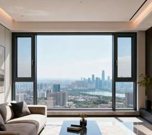 Custom Residential Aluminum Swing Window Tempered Glass