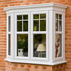 Customized Aluminum Bay Window Double Hung Sashes Toughened Glazing Soundproof