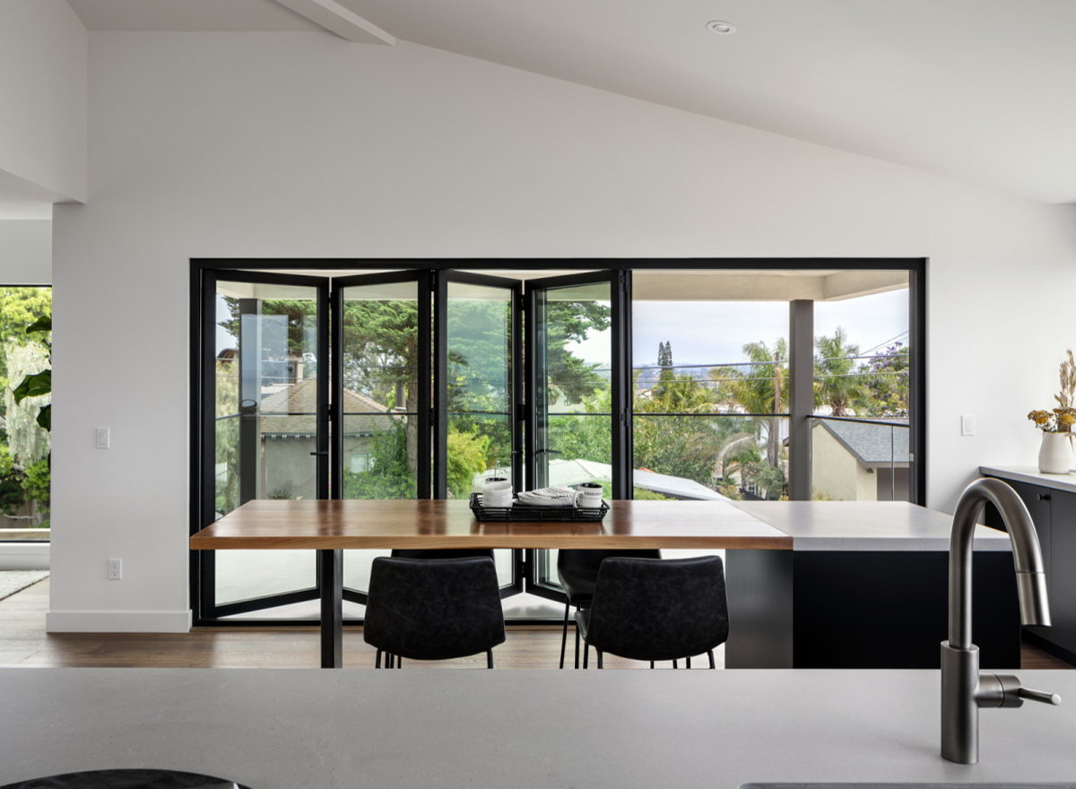 Multi-panel exterior aluminum folding bifold doors
