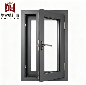 CE Certified Aluminium Casement Window With Low-E Double Glazing For European Homes OEM Custom Size, Wind And Water Resistant