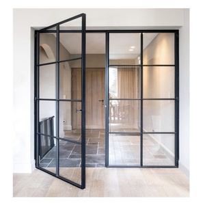 Black Crittall Style Internal/interior/ Indoor Slimline Lounge Aluminum Doors for Sitting Bedroom