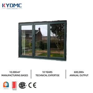 Low E Double Glass Aluminum Black Frame Bifold Windows