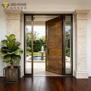 Modern Aluminum Pivot Door With Heavy Duty Hinge - High Security Front Entry Pivot Doors For Luxury Villa Entrance