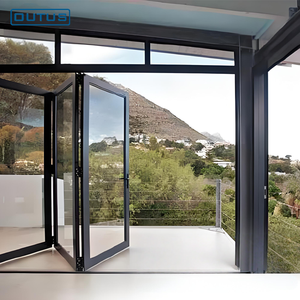 OUTUS High Quality Aluminum Frame Tempered Glass Folding Door