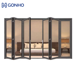 Australian Exterior Patio Folding Door Aluminum Soundproof Folding Doors Accordion Room Divider Puerta Plegable