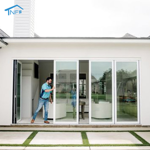 Custom Aluminium Exterior NFRC AS2047 Double Low-e Patio Bifold Sliding Swing Doors