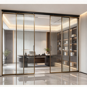 Modern Glass Sliding Doors With Aluminum Frame
