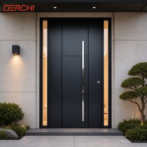 Minimalist Entrance Door Aluminum Front Door Security Exterior