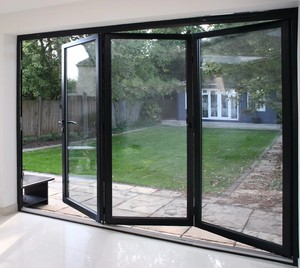 Customized Soundproof Huge Mobile Folding up Glass Center Pivot Aluminum Door