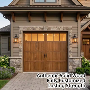 Customizable Windproof Real Wood-Clad Insulated Garage Door