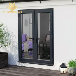 Florida Miami NFRC Hurricane Proof LOWE Waterproof Aluminium French Doors Exterior/casement Door