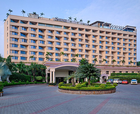 Commercial Hotel facade with aluminum door systems