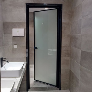 Economical Glass Casement Security Door Aluminum Frame Interior Soundproof Swinging Door