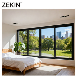 ZEKIN Hurricane Impact Double Glazed Profile Windows and Doors Frame Glass Aluminium