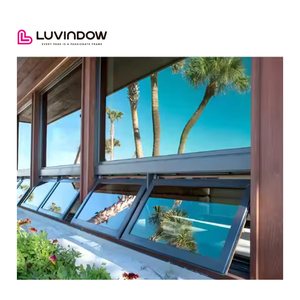Luvindow As 2047 Customized Folding Glass Thermal Break Aluminum Awning Window for Residential Homes