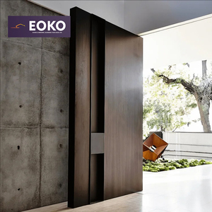Wooden Grain Security Aluminum Pivot Door